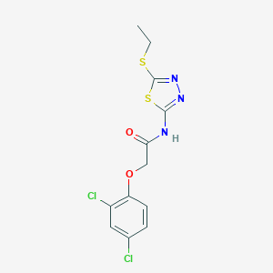 2-(2,4-dichlorophenoxy)-N-[5-(ethylsulfanyl)-1,3,4-thiadiazol-2-yl]acetamide