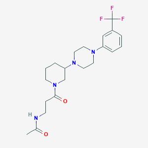 N-[3-oxo-3-(3-{4-[3-(trifluoromethyl)phenyl]-1-piperazinyl}-1-piperidinyl)propyl]acetamide