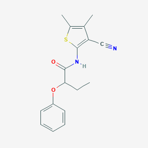 molecular formula C17H18N2O2S B447359 N-(3-cyano-4,5-dimethylthiophen-2-yl)-2-phenoxybutanamide CAS No. 5557-89-1