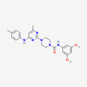 N-(3,5-dimethoxyphenyl)-4-{4-methyl-6-[(4-methylphenyl)amino]-2-pyrimidinyl}-1-piperazinecarboxamide