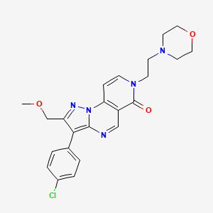 3-(4-chlorophenyl)-2-(methoxymethyl)-7-(2-morpholinoethyl)pyrazolo[1,5-a]pyrido[3,4-e]pyrimidin-6(7H)-one