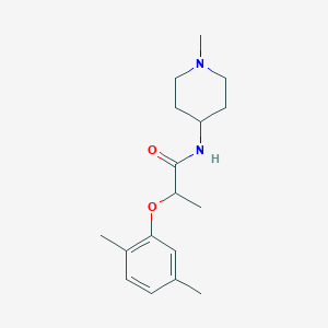 molecular formula C17H26N2O2 B4473603 2-(2,5-dimethylphenoxy)-N-(1-methyl-4-piperidinyl)propanamide 