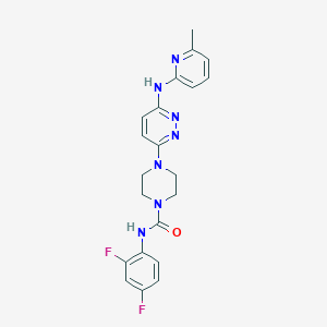 N-(2,4-difluorophenyl)-4-{6-[(6-methyl-2-pyridinyl)amino]-3-pyridazinyl}-1-piperazinecarboxamide