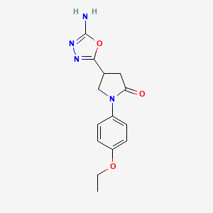 4-(5-Amino-1,3,4-oxadiazol-2-yl)-1-(4-ethoxyphenyl)pyrrolidin-2-one