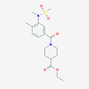 ETHYL 1-[4-METHYL-3-(N-METHYLMETHANESULFONAMIDO)BENZOYL]PIPERIDINE-4-CARBOXYLATE