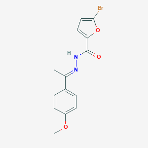 molecular formula C14H13BrN2O3 B447365 5-bromo-N'-[1-(4-methoxyphenyl)ethylidene]-2-furohydrazide 