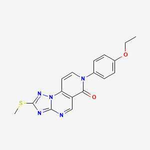 molecular formula C17H15N5O2S B4473651 7-(4-ethoxyphenyl)-2-(methylsulfanyl)pyrido[3,4-e][1,2,4]triazolo[1,5-a]pyrimidin-6(7H)-one 