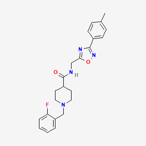 1-[(2-FLUOROPHENYL)METHYL]-N-{[3-(4-METHYLPHENYL)-1,2,4-OXADIAZOL-5-YL]METHYL}PIPERIDINE-4-CARBOXAMIDE