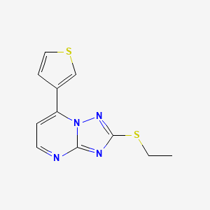 2-(ETHYLSULFANYL)-7-(THIOPHEN-3-YL)-[1,2,4]TRIAZOLO[1,5-A]PYRIMIDINE