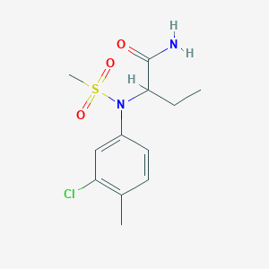 2-[(3-chloro-4-methylphenyl)(methylsulfonyl)amino]butanamide