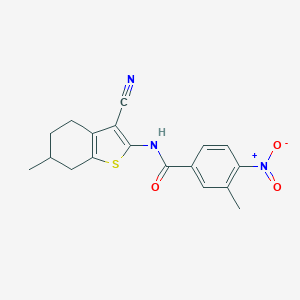 N-(3-cyano-6-methyl-4,5,6,7-tetrahydro-1-benzothiophen-2-yl)-3-methyl-4-nitrobenzamide