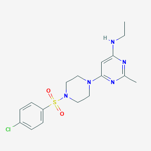 6-{4-[(4-chlorophenyl)sulfonyl]-1-piperazinyl}-N-ethyl-2-methyl-4-pyrimidinamine