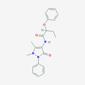 molecular formula C21H23N3O3 B447368 N-(1,5-dimethyl-3-oxo-2-phenyl-2,3-dihydro-1H-pyrazol-4-yl)-2-phenoxybutanamide 