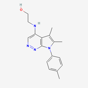 2-{[5,6-DIMETHYL-7-(4-METHYLPHENYL)-7H-PYRROLO[2,3-C]PYRIDAZIN-4-YL]AMINO}-1-ETHANOL