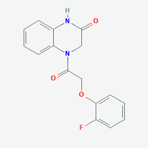 molecular formula C16H13FN2O3 B4473720 4-[2-(2-fluorophenoxy)acetyl]-1,2,3,4-tetrahydroquinoxalin-2-one 