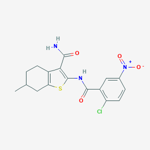 2-({2-Chloro-5-nitrobenzoyl}amino)-6-methyl-4,5,6,7-tetrahydro-1-benzothiophene-3-carboxamide