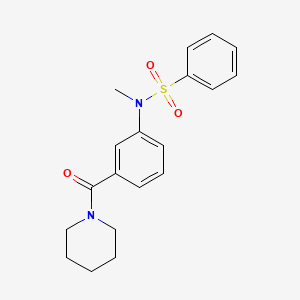 N-methyl-N-[3-(1-piperidinylcarbonyl)phenyl]benzenesulfonamide