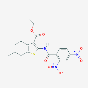 Ethyl 2-({2,4-bisnitrobenzoyl}amino)-6-methyl-4,5,6,7-tetrahydro-1-benzothiophene-3-carboxylate