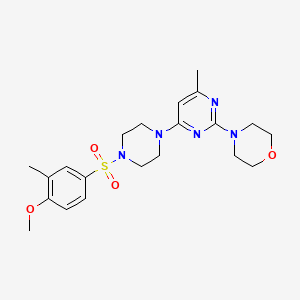 4-(4-{4-[(4-methoxy-3-methylphenyl)sulfonyl]-1-piperazinyl}-6-methyl-2-pyrimidinyl)morpholine