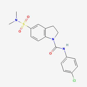 N-(4-chlorophenyl)-5-(dimethylsulfamoyl)-2,3-dihydro-1H-indole-1-carboxamide