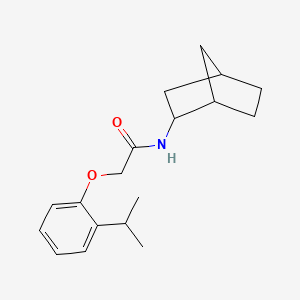 molecular formula C18H25NO2 B4473791 N-bicyclo[2.2.1]hept-2-yl-2-(2-isopropylphenoxy)acetamide 