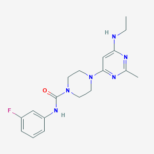 4-[6-(ethylamino)-2-methyl-4-pyrimidinyl]-N-(3-fluorophenyl)-1-piperazinecarboxamide