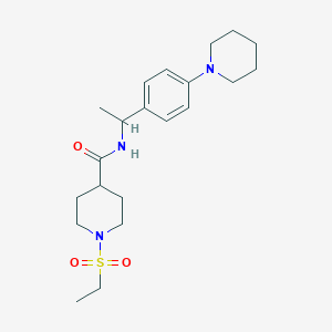 1-(ETHANESULFONYL)-N-{1-[4-(PIPERIDIN-1-YL)PHENYL]ETHYL}PIPERIDINE-4-CARBOXAMIDE