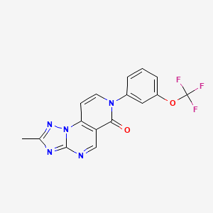 2-methyl-7-[3-(trifluoromethoxy)phenyl]pyrido[3,4-e][1,2,4]triazolo[1,5-a]pyrimidin-6(7H)-one