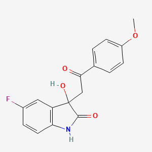 5-FLUORO-3-HYDROXY-3-[2-(4-METHOXYPHENYL)-2-OXOETHYL]-2,3-DIHYDRO-1H-INDOL-2-ONE