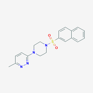 molecular formula C19H20N4O2S B4473828 3-methyl-6-[4-(2-naphthylsulfonyl)-1-piperazinyl]pyridazine 