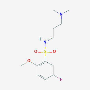 N-[3-(DIMETHYLAMINO)PROPYL]-5-FLUORO-2-METHOXYBENZENE-1-SULFONAMIDE