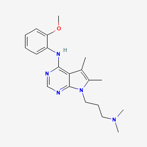 7-[3-(dimethylamino)propyl]-N-(2-methoxyphenyl)-5,6-dimethyl-7H-pyrrolo[2,3-d]pyrimidin-4-amine