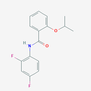 molecular formula C16H15F2NO2 B4473855 N-(2,4-difluorophenyl)-2-isopropoxybenzamide 