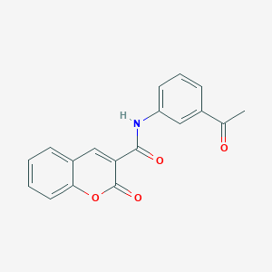 molecular formula C18H13NO4 B447386 N-(3-acetylphenyl)-2-oxochromene-3-carboxamide CAS No. 301818-00-8