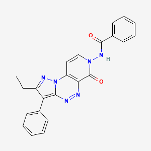 N-(2-ethyl-6-oxo-3-phenylpyrazolo[5,1-c]pyrido[4,3-e][1,2,4]triazin-7(6H)-yl)benzamide