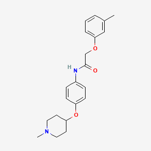 2-(3-methylphenoxy)-N-{4-[(1-methylpiperidin-4-yl)oxy]phenyl}acetamide