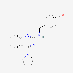 N-(4-methoxybenzyl)-4-(1-pyrrolidinyl)-2-quinazolinamine