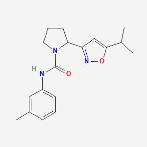 N-(3-Methylphenyl)-2-[5-(propan-2-YL)-1,2-oxazol-3-YL]pyrrolidine-1-carboxamide