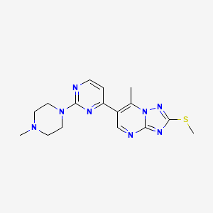 7-methyl-6-[2-(4-methyl-1-piperazinyl)-4-pyrimidinyl]-2-(methylthio)[1,2,4]triazolo[1,5-a]pyrimidine