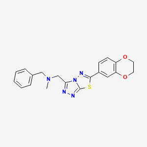 N-benzyl-1-[6-(2,3-dihydro-1,4-benzodioxin-6-yl)[1,2,4]triazolo[3,4-b][1,3,4]thiadiazol-3-yl]-N-methylmethanamine