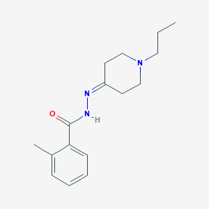 molecular formula C16H23N3O B447393 2-methyl-N'-(1-propyl-4-piperidinylidene)benzohydrazide 
