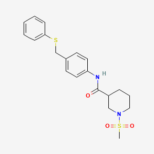 1-METHANESULFONYL-N-{4-[(PHENYLSULFANYL)METHYL]PHENYL}PIPERIDINE-3-CARBOXAMIDE