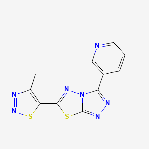 6-(4-METHYL-1,2,3-THIADIAZOL-5-YL)-3-(3-PYRIDYL)[1,2,4]TRIAZOLO[3,4-B][1,3,4]THIADIAZOLE