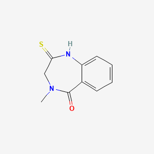 molecular formula C10H10N2OS B4473965 2-mercapto-4-methyl-3,4-dihydro-5H-1,4-benzodiazepin-5-one 