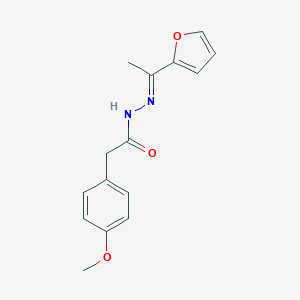 molecular formula C15H16N2O3 B447399 N'-[1-(2-furyl)ethylidene]-2-(4-methoxyphenyl)acetohydrazide 