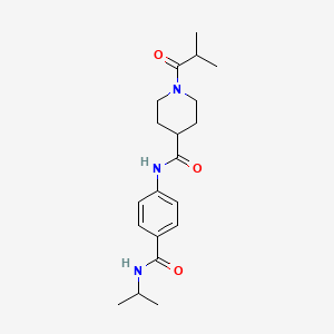 1-isobutyryl-N-{4-[(isopropylamino)carbonyl]phenyl}-4-piperidinecarboxamide