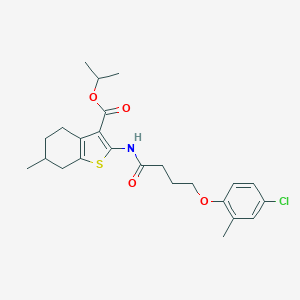 Isopropyl 2-{[4-(4-chloro-2-methylphenoxy)butanoyl]amino}-6-methyl-4,5,6,7-tetrahydro-1-benzothiophene-3-carboxylate