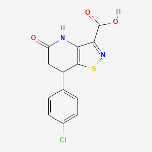 7-(4-chlorophenyl)-5-oxo-4,5,6,7-tetrahydroisothiazolo[4,5-b]pyridine-3-carboxylic acid