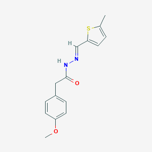 molecular formula C15H16N2O2S B447402 2-(4-methoxyphenyl)-N'-[(5-methyl-2-thienyl)methylene]acetohydrazide 