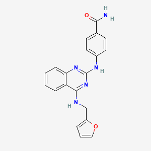 4-({4-[(2-furylmethyl)amino]-2-quinazolinyl}amino)benzamide